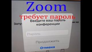 Zoom требует пароль. Не входит в конференцию