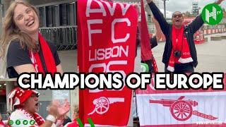 Arsenal FANS REACT I Emirates Stadium UWCL PARTY