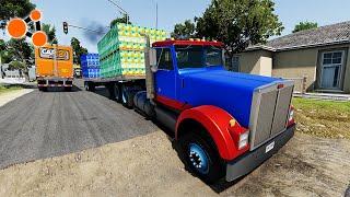 Truck vs Potholes BeamNG.drive | Beamng Crashes TV