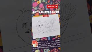 Draw a cute bird - Easy bird drawing #drawing #drawingforkids #artforkids #bird #birddrawing #cute