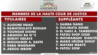 La Haute Cour de Justice installée. Ses 8 juges titulaires et 8 autres suppléants .,,.,.