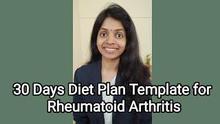 30 Day's Diet Plan Template for RA