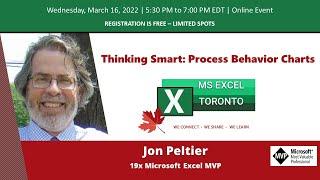 MS Excel Toronto Meetup – Thinking Smart: Process Behavior Charts –  Jon Peltier