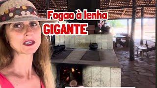 fogão à lenha gigante #roça #vidanaroça #fogaoalenha #brasil #vidasimples