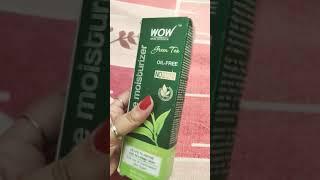 wow skin science- green tea face moisturizer oil- free #natural  #shorts  #youtube #foryoupage