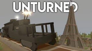 Unturned | NEW FRANCE MAP! new BATTLETRAIN, FLAMETHROWER & TONS of new weapons and vehicles!