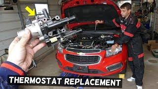 CHEVROLET CRUZE THERMOSTAT AND THERMOSTAT HOUSING REPLACEMENT. CHEVY SONIC THERMOSTAT HOUSING