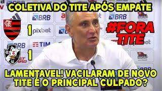 TIME JOGANDO NADA! COLETIVA DO TITE APÓS EMPATE! FLAMENGO VACILA EM MAIS UM JOGO! ESCAPA A VITORIA