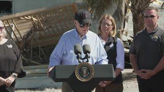 President Joe Biden visits hardest hit areas of Florida after back-to-back hurricanes