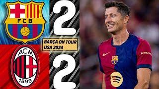  Barcelona vs. AC Milan [2-2] {3-4 Pens} - Match Review (US Tour 2024 [Friendly])