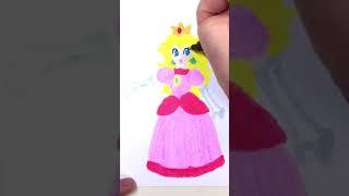 DIY Super Mario Princess Peach Shrink Plastic #shorts