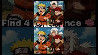 Find 4 Difference  #naruto #sasuke #anime #narutoshippuden #animeedit #jiraiya