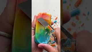 The Most Satisfying Rainbow Soap Carving  ASMR