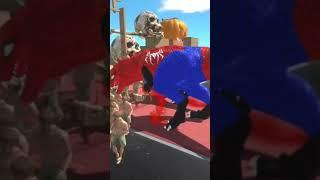 Dinosaur T-Rex Spiderman vs Archie The Archer - Animal Revolt Battle Simulator #games #shorts