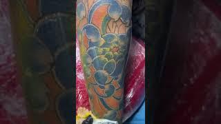 Flower tattoo #flowers #colors #tattoo