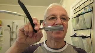 Бритьё опасными бритвами George Wostenholm & son straight razors shaving