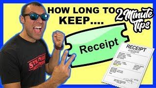 2 Minute Book Tip How Long To Keep Business Receipts Tax Documents & Paperwork IRS Adequate Records