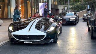 SUPERCARS Monaco 2022 - Bugatti Chiron, Ferrari Monza SP2 x2, 296 GTB, SLR McLaren Stirling Moss, P1