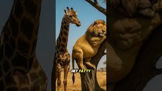 This FAT LION Was Napping in a Tree... Then the GIRAFFE Did THIS! 