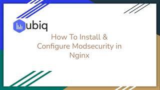 How to Install ModSecurity in NGINX