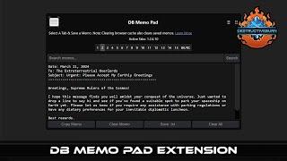 DB Memo Pad Browser Extension