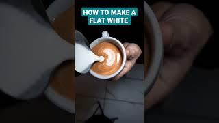 How to make a flat white #flatwhite #coffee #coffeeshop #latteart