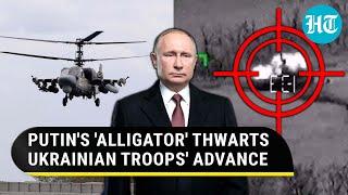 Russian Ka-52 Rains Missiles In Zaporizhzhia; Annihilates Ukrainian Vehicles In Seconds | Watch