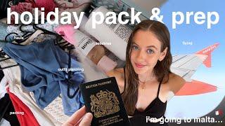 pack and prep for malta with me!!