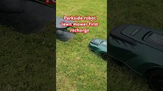 Parkside 20v Robot lawnmower first recharge #diy #parkside #lawncare