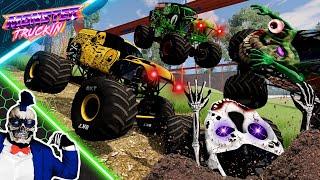 Monster Jam INSANE Racing, Freestyle and High Speed Jumps #64 | BeamNG Drive | Grave Digger