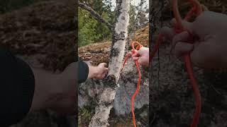 Knot for fastening the rope #survival #outdoors #onetrip #hiking #camping #adventure #nature