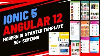 Ionic 5 Angular 12 Modern UI Componenet : 15 Mobile Screens Tutorial