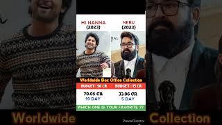 Hi Nanna Vs NERU Movie Comparison || Box Office Collection #shorts #salaar #jawan #tiger3 #animal