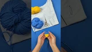 Crochet a heart for Ukraine #StandWithUkraine #shorts