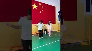 3798: Chinese couple showcases seamless coordination in fancy rope skipping