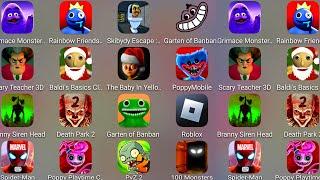 Grimace Monster Scary Survival,Skibydy Escape,Death Park,Branny Siren,Rainbow Friends 2,Poppy Moblie