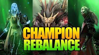 "HUGE CHAMPION REBALANCE" Are They Buffing Champions? What's Next In Raid Shadow Legends?