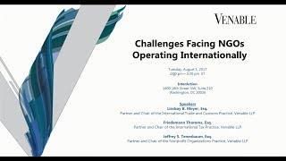 Challenges Facing NGOs Operating Internationally