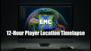 EarthMC Player Location Timelapse: 12 Hours of Global Exploration