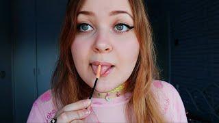 ASMR SPIT PAINTING your Makeup  mouth sounds 