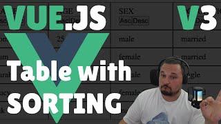 Vue.js v3 Table component with Sorting.