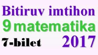 Matematika 9-sinf 7-bilet