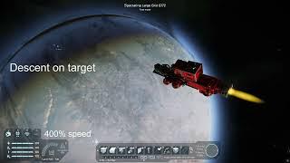 Space Engineers - Inter-planetary tactical missile - attacking target behind a planet