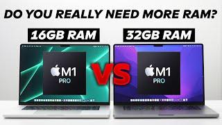 16GB vs 32GB RAM M1 Pro MacBook: REAL-LIFE Comparison!