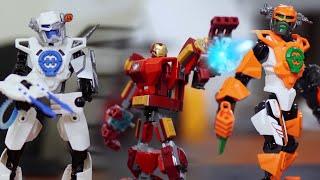 Lego Iron Man Mech Fight Scene