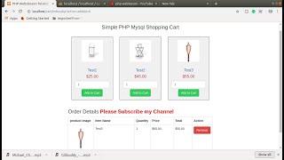 Simple Shopping Cart using PHP & MySql-2019