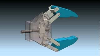 Robot Gripper Mechanism in SolidWorks 2012