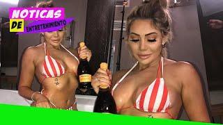 Chloe Ferry enjoys prosecco-fuelled hot tub session