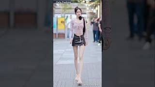 Beautiful Chinese Girl Street Fashion | Trendy Streetwear Look 2025 #shorts #youtubeshorts