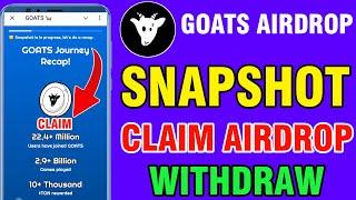 Goats Airdrop Snapshot Completed | Goats Airdrop Claim Withdraw | Goats Airdrop Claim